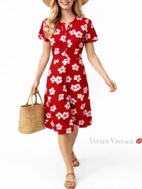 J. CREW SHORT SLEEVE ‘BUTTON-DOWN SHIRTDRESS’ IN CHERRY BLOSSOM PRINT